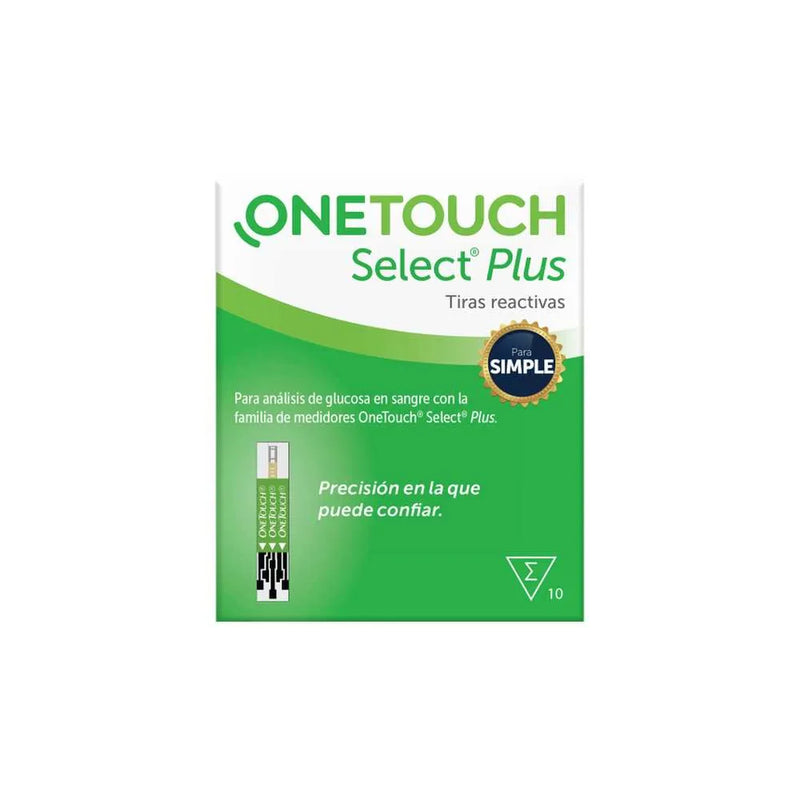Tiras Reactivas Select Plus  10 Piezas  OneTouch