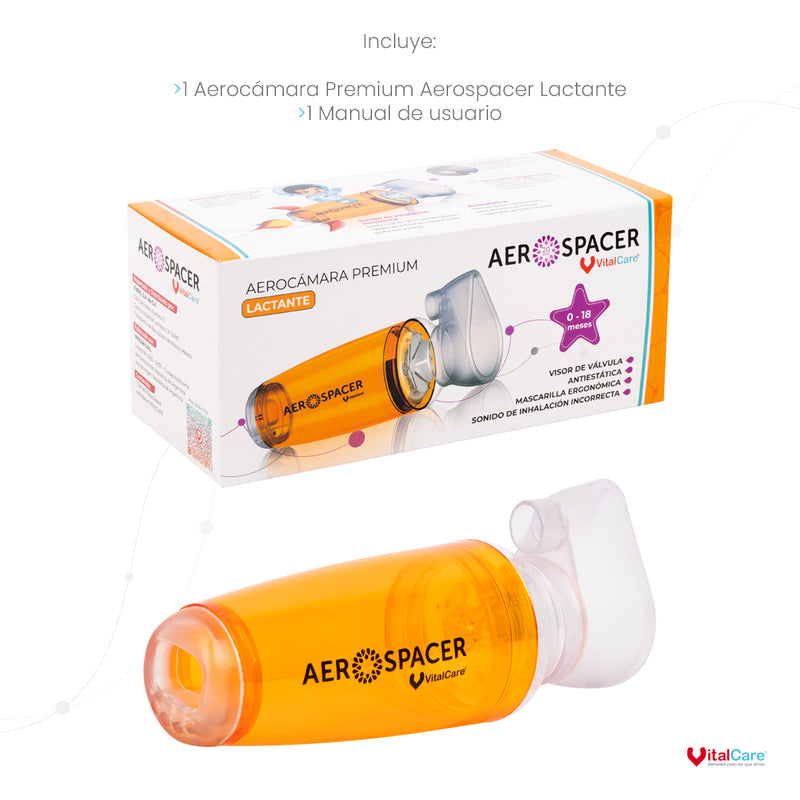 Aerocámara Premium Aerospacer con mascarilla - Lactante