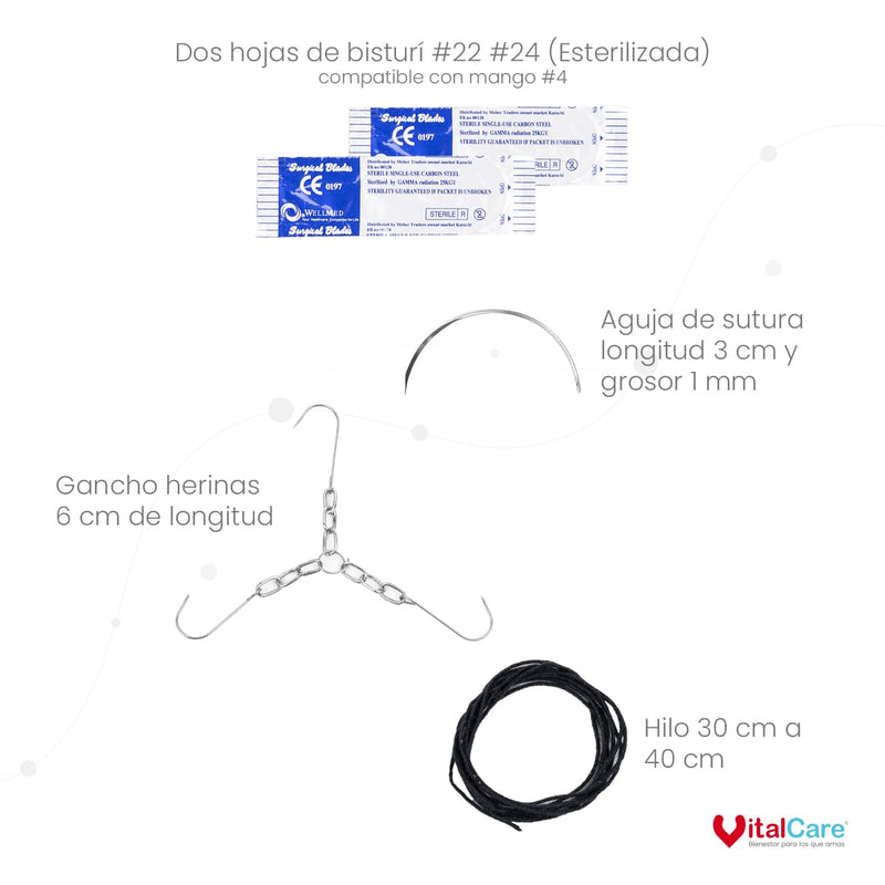 Estuche De Disección 20 Piezas De Acero Inoxidable