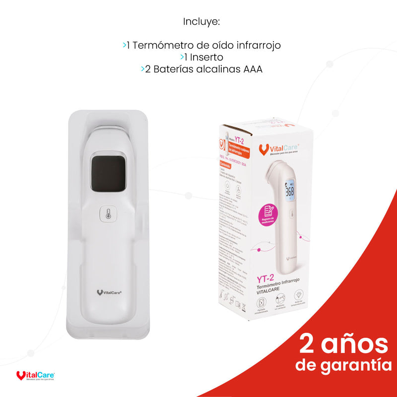 Termómetro Infrarrojo Para Temperatura Corporal YT-2 VitalCare