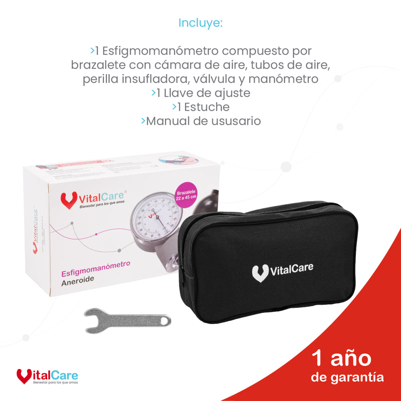 Baumanómetro Aneroide Con Brazalete Amplio