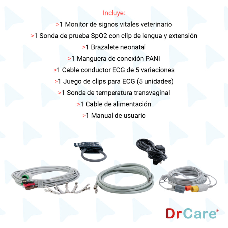 Monitor De Signos Vitales Pantalla de 8" Para Uso Veterinario