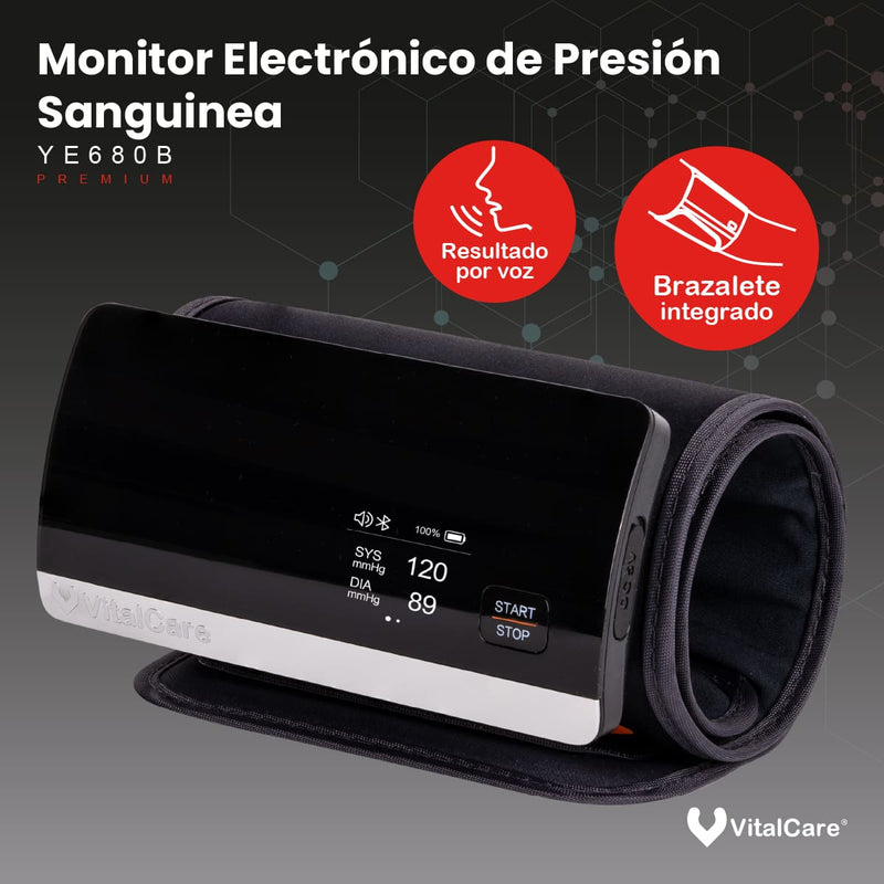 Baumanómetro Digital De Brazo Recargable y Con Resultados Por Voz Premium YE680B