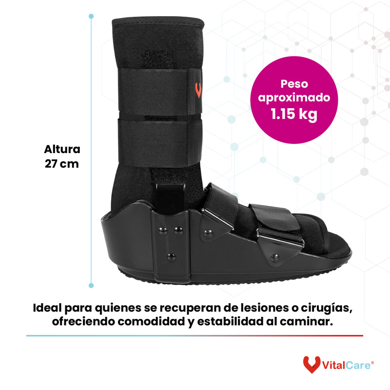 Bota Walker Corta con Suela Antideslizante y Correas Ajustables