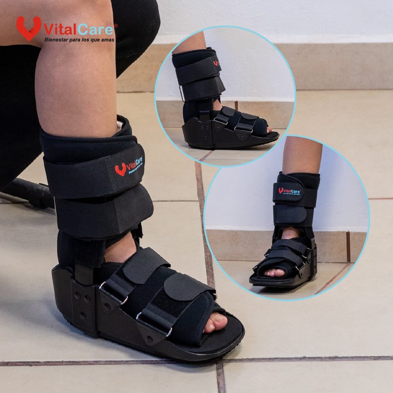 Bota Walker Corta con Suela Antideslizante y Correas Ajustables