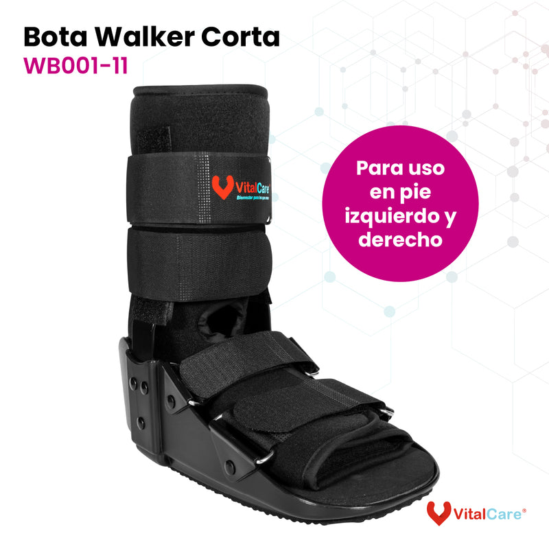 Bota Walker Corta con Suela Antideslizante y Correas Ajustables