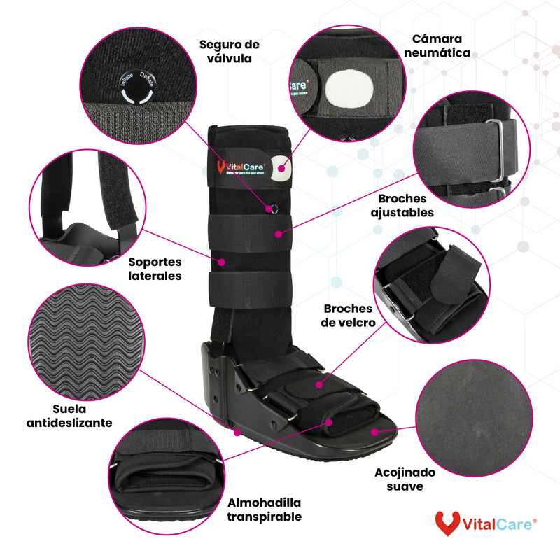 Bota Walker Neumática Larga con Cámara de Aire