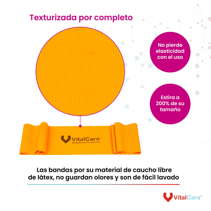 Banda de resistencia para pilates 2.2 kg Libre de Látex