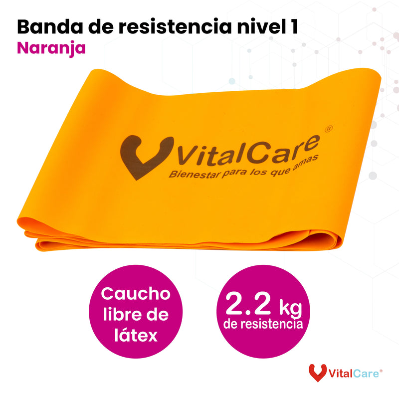 Banda de resistencia para pilates 2.2 kg Libre de Látex