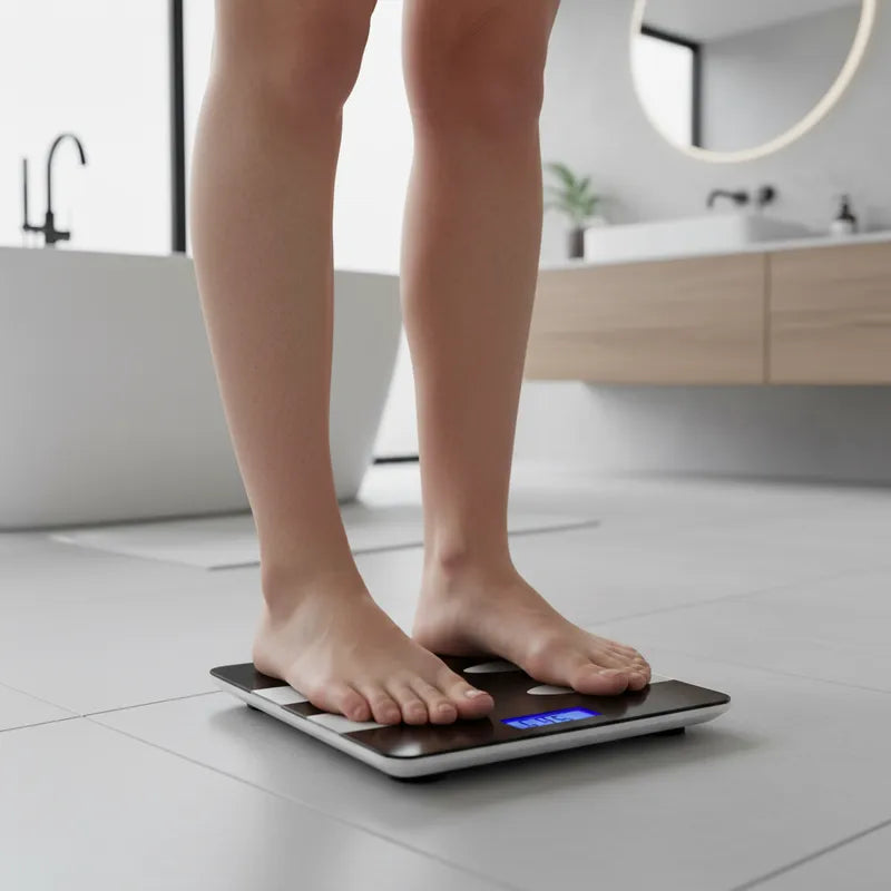 Báscula de composición corporal de 4 electrodos con Bluetooth