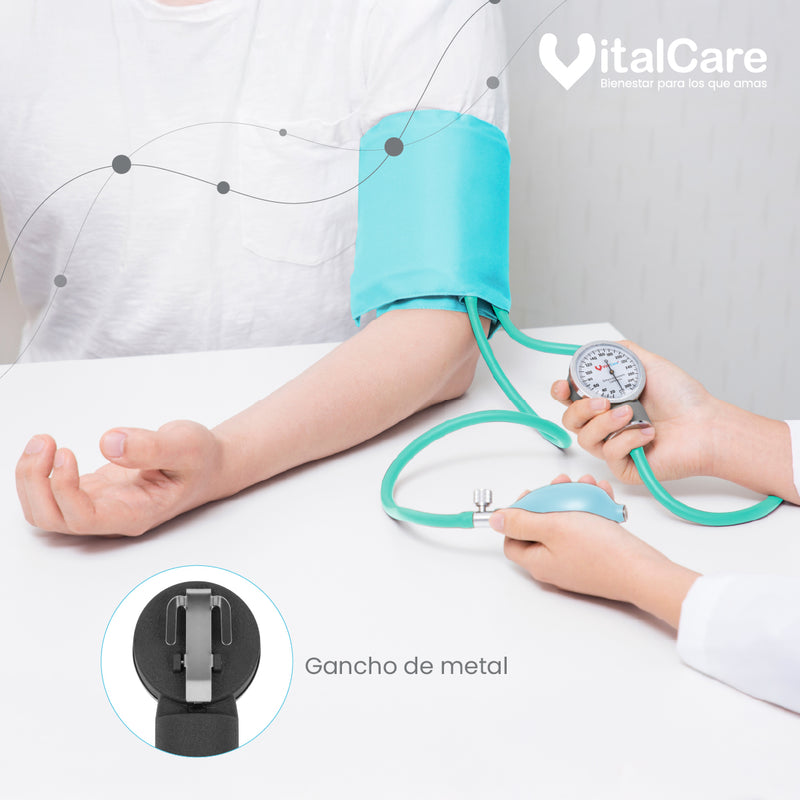 Baumanómetro Aneroide Colección Menta Con Brazalete Amplio
