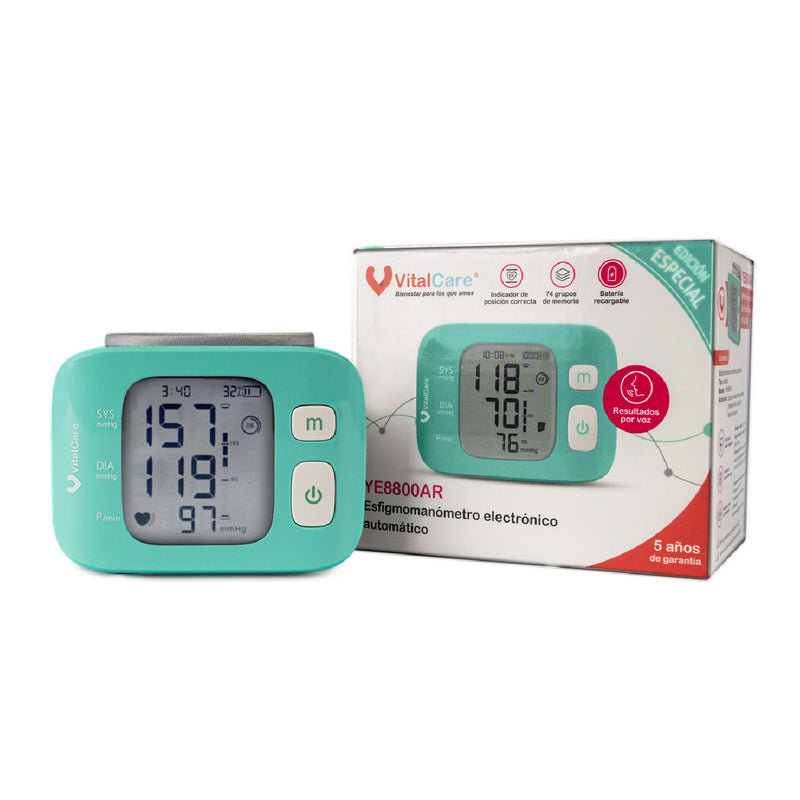 Baumanómetro Digital De Muñeca Colección Menta - YE8800AR