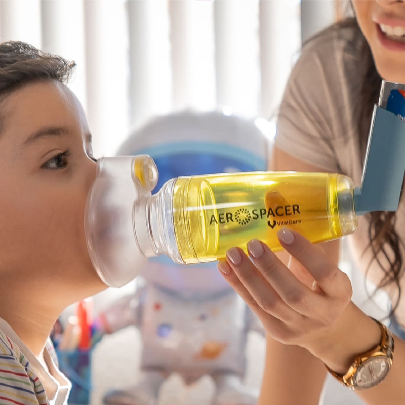 Aerocámara Premium Aerospacer con mascarilla y boquilla - Infantil