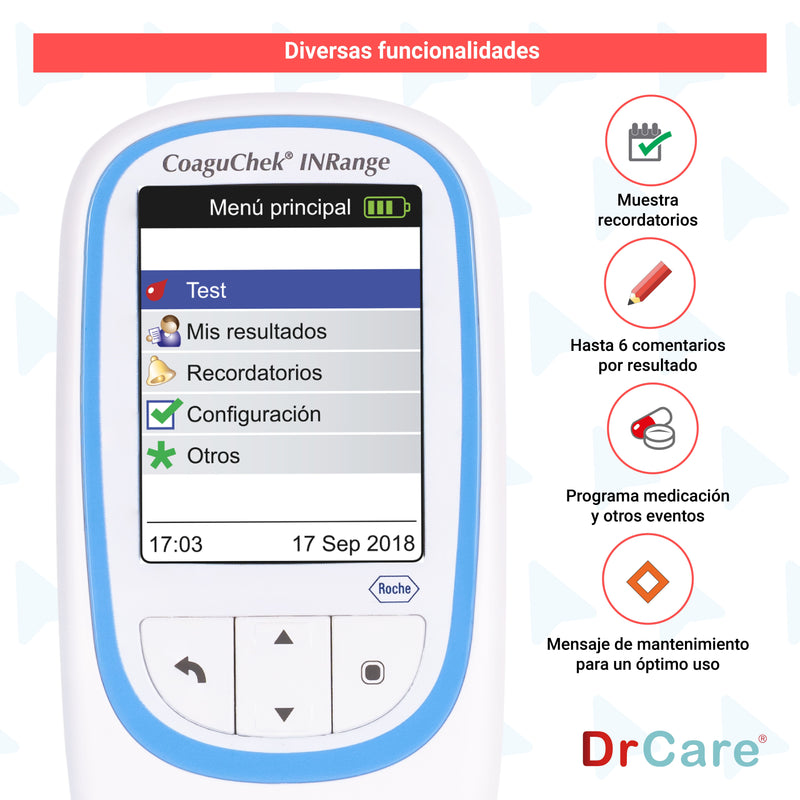 CoaguChek InRange + 24 tiras reactivas | Kit Monitoreo de Coagulación