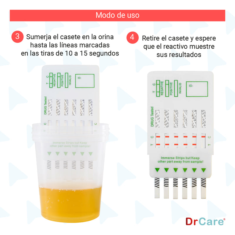 Pruebas Antidoping para Detección de Drogas 12 Parámetros