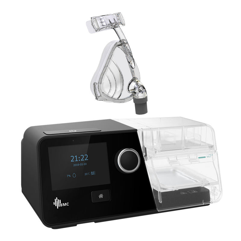 CPAP Automático con Humidificador y Mascarilla Oronasal G3 BMC