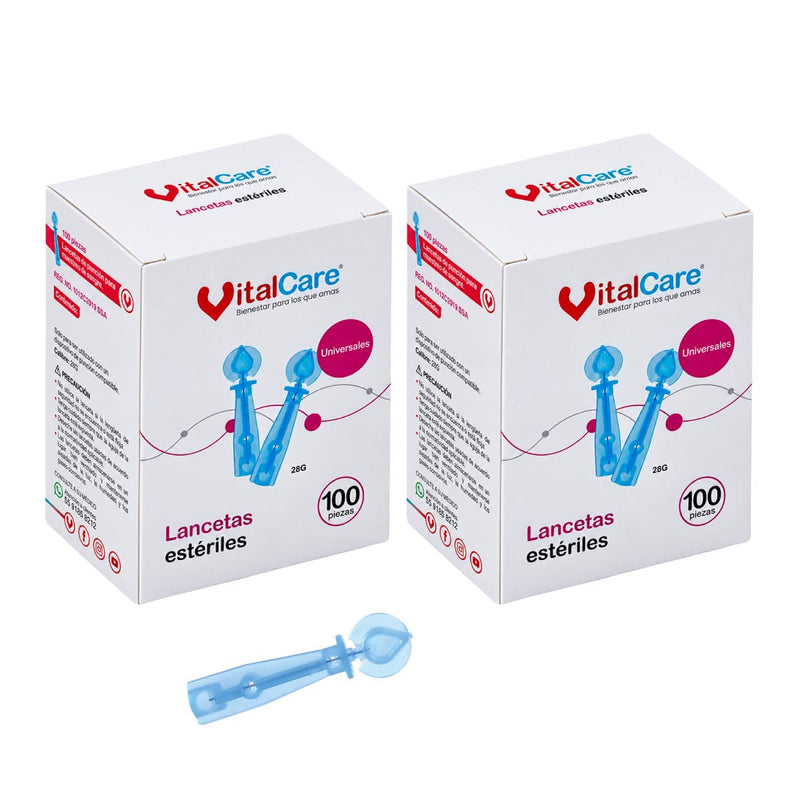 Lancetas Estériles VitalChek 200 piezas