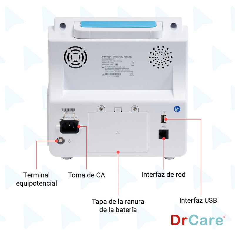 Monitor De Signos Vitales Pantalla de 8" Para Uso Veterinario