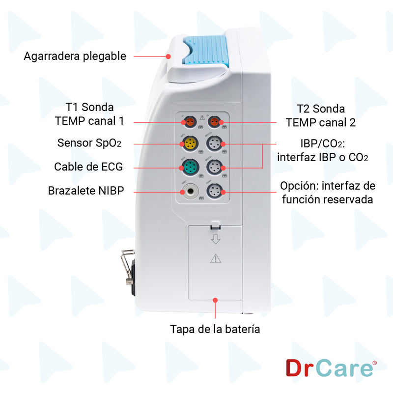 Monitor De Signos Vitales Pantalla de 12" Uso Veterinario