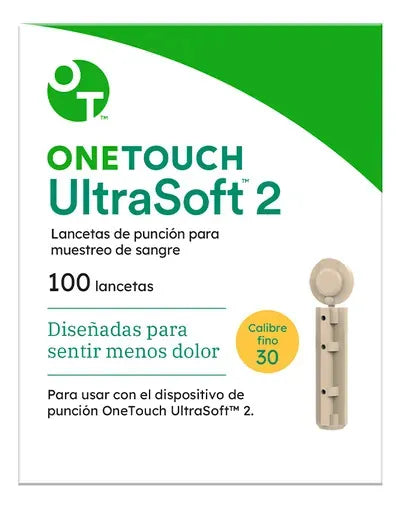 Lancetas UltraSoft 2 | 100 Piezas OneTouch