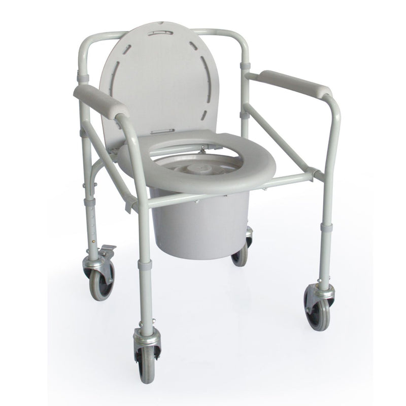 Silla cómodo con ruedas y freno premium plegable