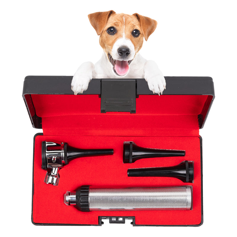 Otoscopio Veterinario con Espéculos y Estuche VitalCare