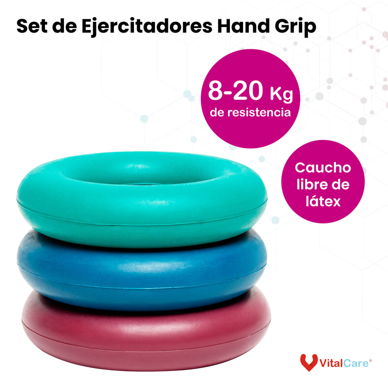 Set De 3 Ejercitadores para manos - Distintos niveles de resistencia
