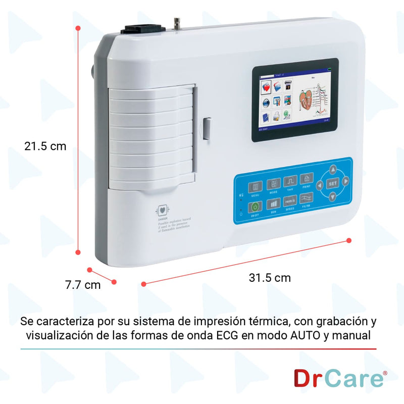 Electrocardiógrafo Con Impresión Térmica Para Uso Veterinario
