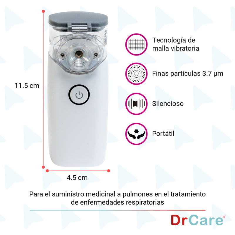 Nebulizador Portátil De Malla Uso Veterinario