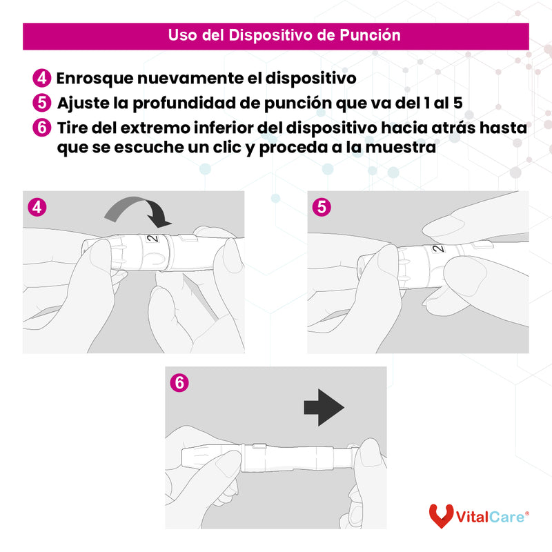 Dispositivo de Punción con Ajuste de Profundidad VitalCare