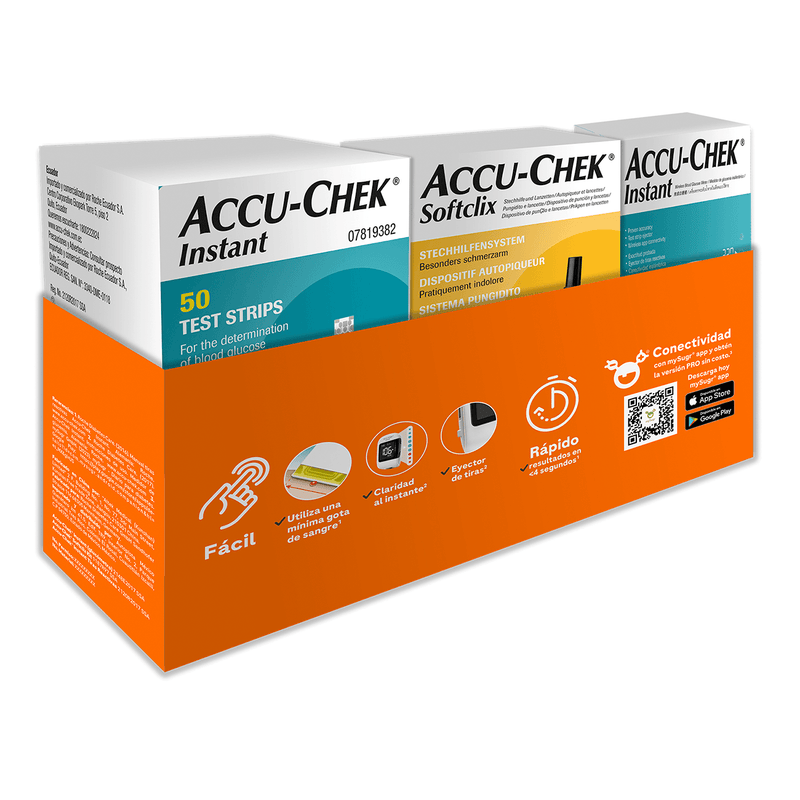 Promo pack Accu-Chek Instant + 25 Lancetas y Puncionador Softclix + 50 Tiras reactivas