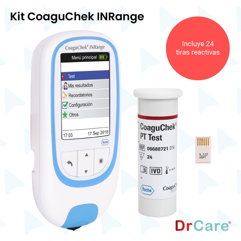 CoaguChek InRange + 24 tiras reactivas | Kit Monitoreo de Coagulación