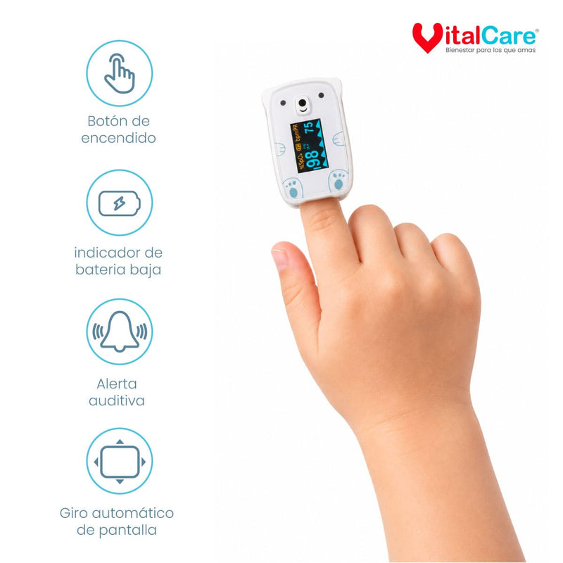 Kit Oxímetro de Pulso Pediátrico y Termómetro Infrarrojo | VitalCare