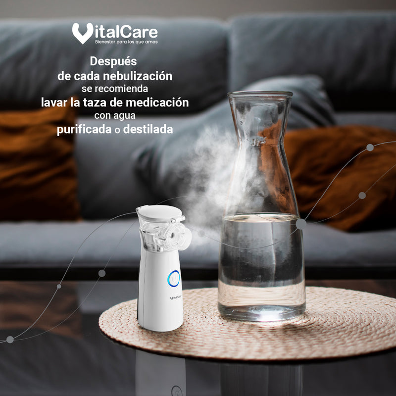 Nebulizador Portátil de Malla Finas Partículas VitalCare