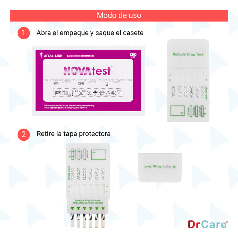 Pruebas Antidoping para Detección de Drogas 12 Parámetros