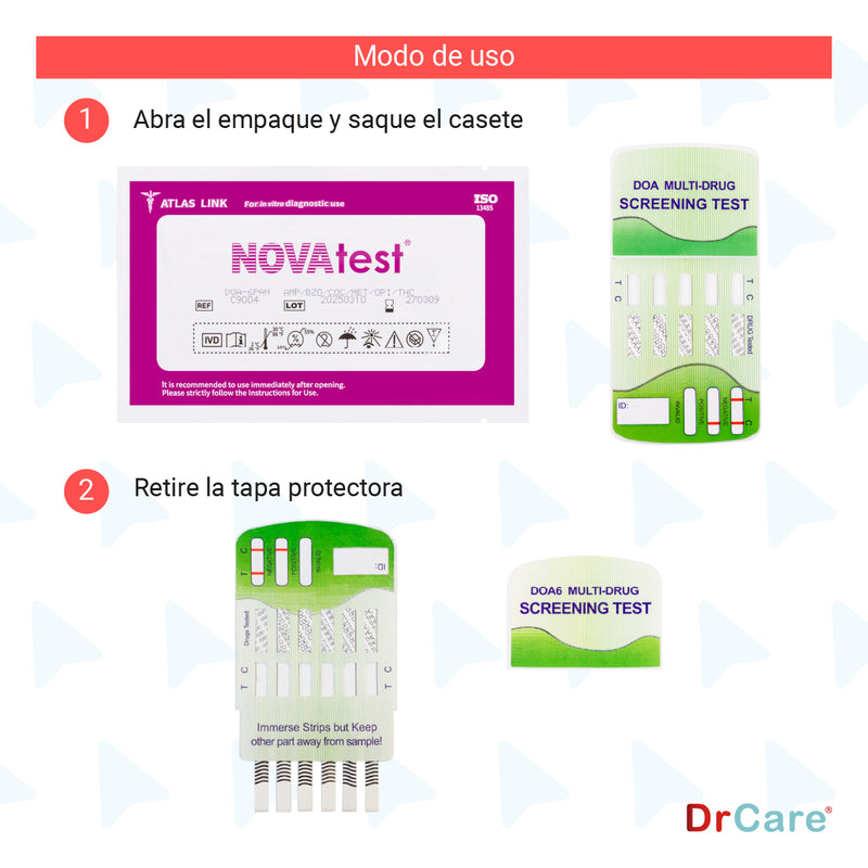 Pruebas Antidoping para Detección de Drogas 6 Parámetros