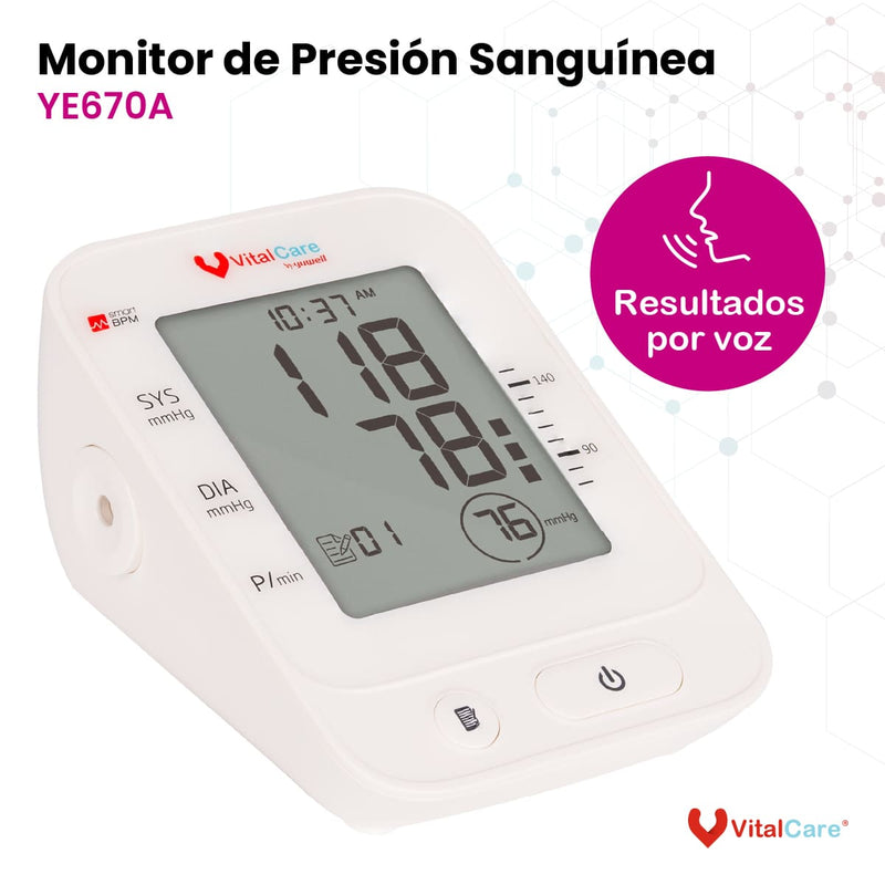 Baumanómetro digital para brazo por voz YE670A