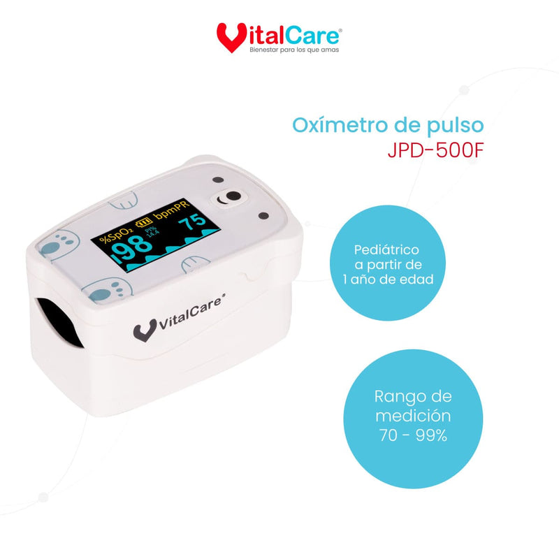 Kit Oxímetro de Pulso Pediátrico y Termómetro Infrarrojo | VitalCare