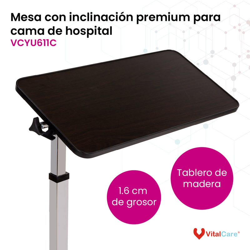 Mesa Con Inclinación Premium Para Cama De Hospital