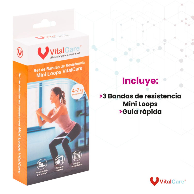 Set de 3 Bandas de Resistencia Mini Loops | Libre de Látex