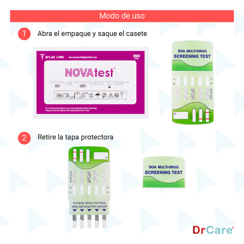 Pruebas Antidoping para Detección de Drogas 10 Parámetros