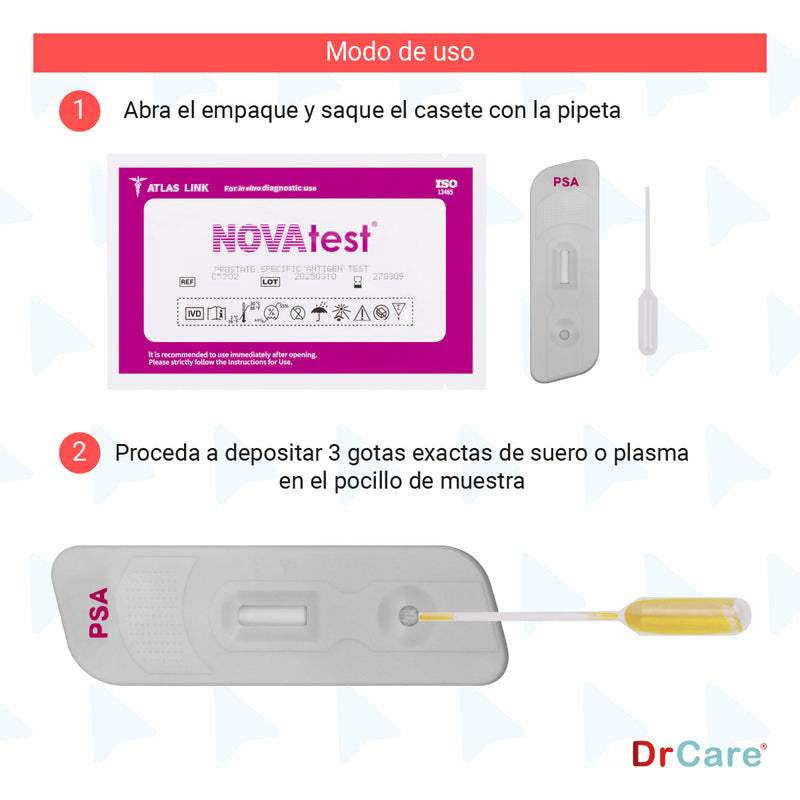 Prueba Rápida de Antígeno Prostático Específico PSA 40 Casetes