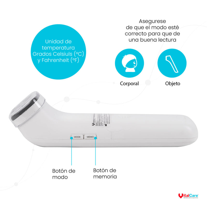 Termómetro Infrarrojo Para Temperatura Corporal YT-2 VitalCare
