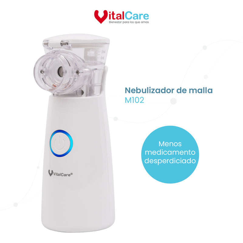 Nebulizador Portátil de Malla Finas Partículas VitalCare