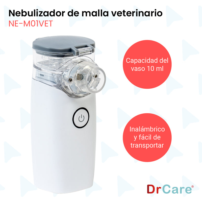 Nebulizador Portátil De Malla Uso Veterinario