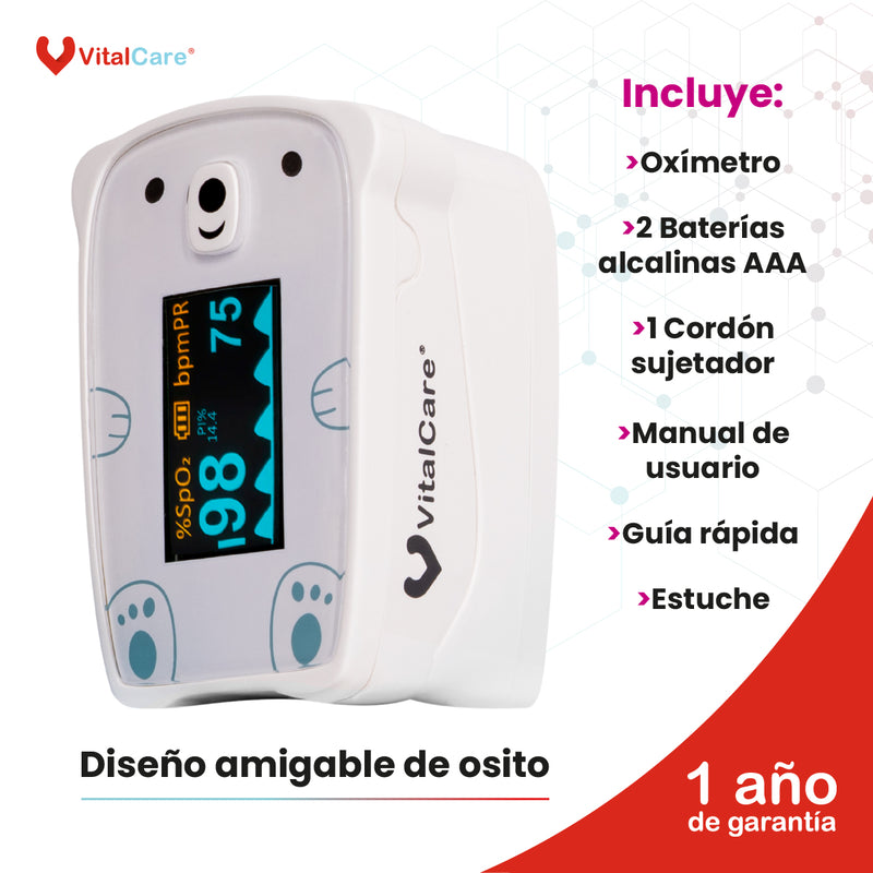 Oxímetro Pediátrico De Pulso VitalCare