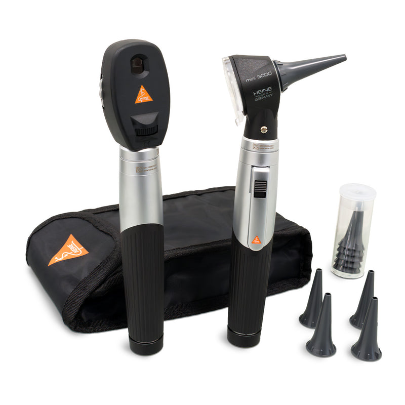 Estuche De Diagnóstico Otoscopio Y Oftalmoscopio Heine Mini 3000