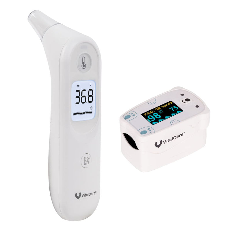 Kit Oxímetro de Pulso Pediátrico y Termómetro Infrarrojo | VitalCare
