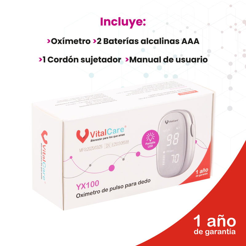 Oxímetro de pulso de dedo YX100