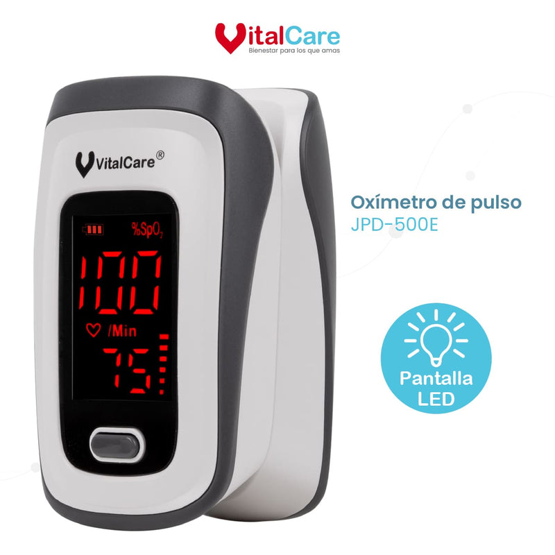 Oxímetro De Pulso Con Estuche y Baterías VitalCare